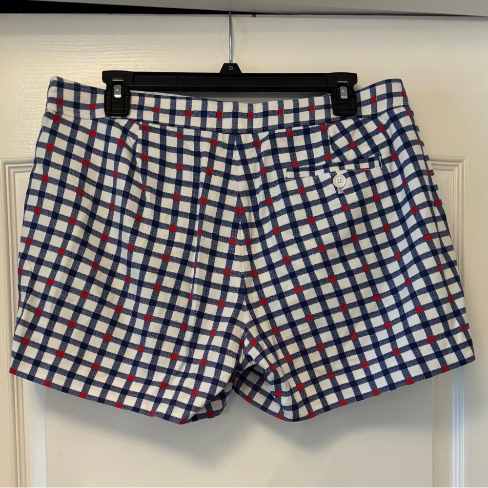 Brooks Brothers Size 10 Navy and Red Checkered Women's Shorts - Picture 3 of 3